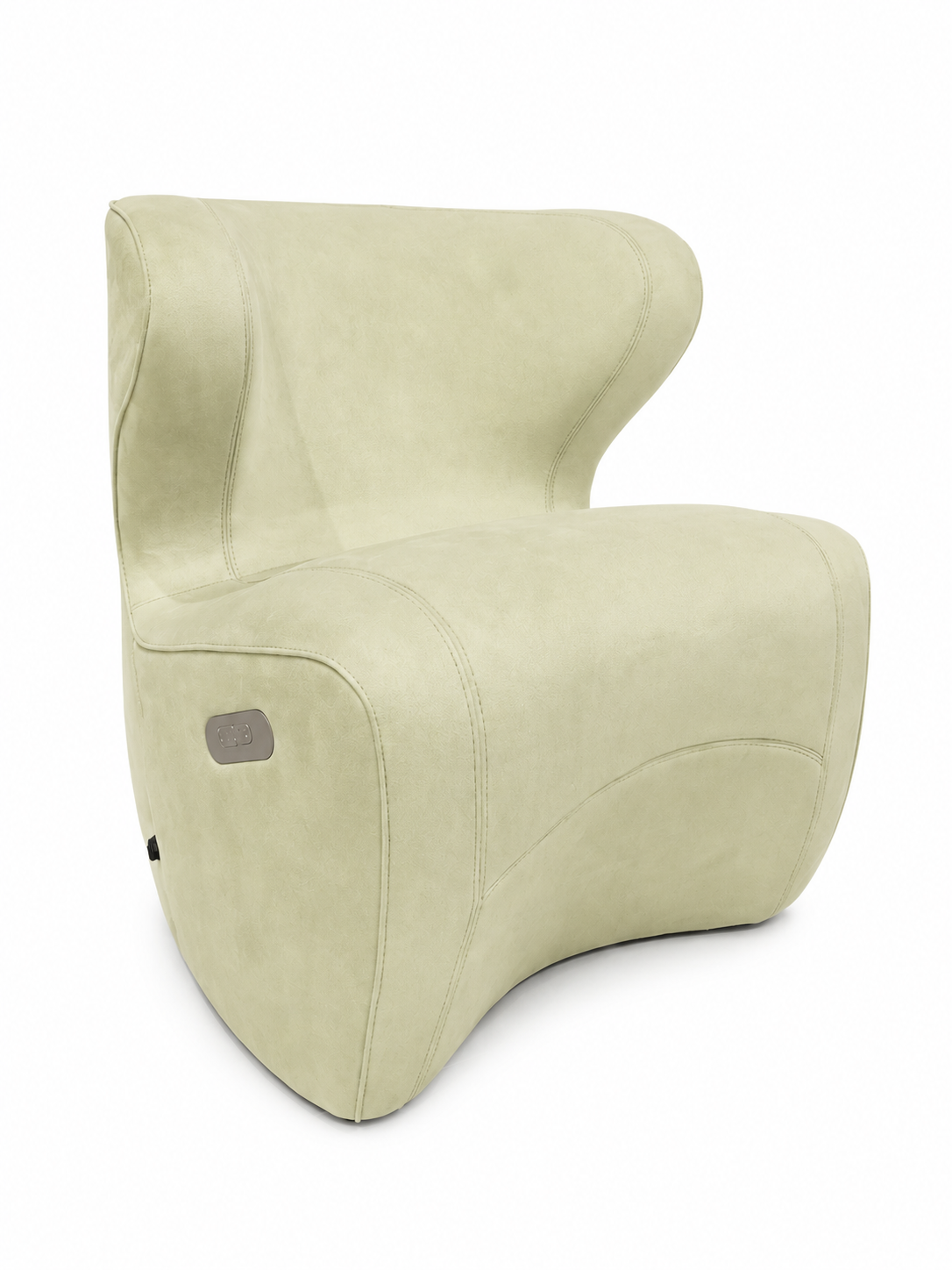 CozyNest Lounge Chair (Yellow/Grey) – Designer Lounge with Light Massage Therapy Features for Daily Comfort and Stress Relief