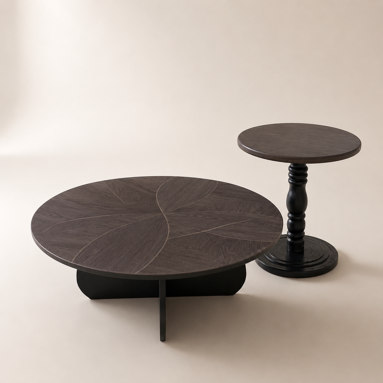 Modern designer coffee table collection — crafted to bring elegance, functionality, and premium aesthetics into your home.  (2 pcs set - Big + Small)